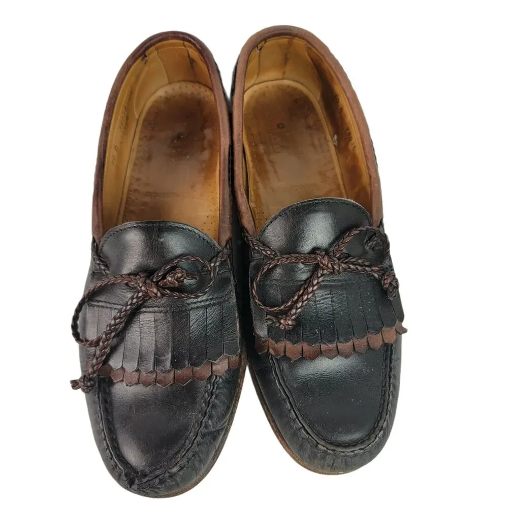Allen Edmonds‎ Slip On Loafer Men 10 Brown Black Leather Woodstock